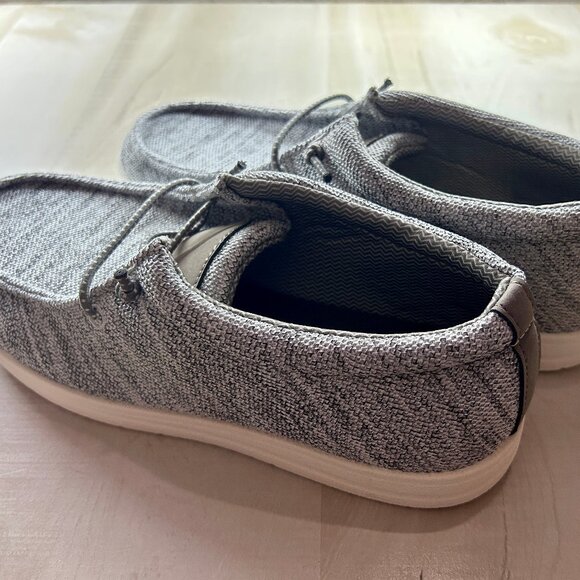 100884 Old Navy Knit Deck Loafers Light Gray Size 8 Men **NEW** - Picture 1 of 5